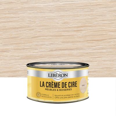 Crème de cire pâte meubles et boiseries Libéron blanc 250ml