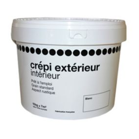 Crépi extérieur aspect rustique blanc 15kg