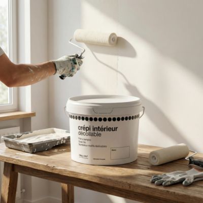 Crépi intérieur décollable blanc mat 15kg