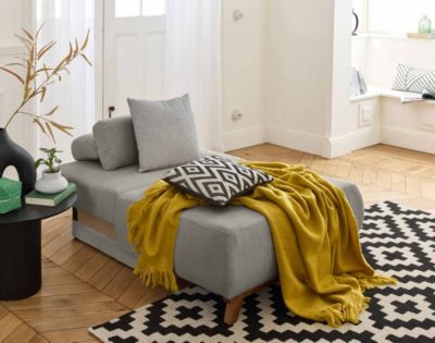 Cristal - fauteuil - convertible avec coffre - en velours côtelé - Best Mobilier