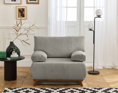 Cristal - fauteuil - convertible avec coffre - en velours côtelé - Best Mobilier