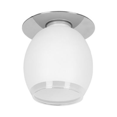 Cristaldream Plafonnier Incl. 1xG9 Max.28W Métal Chromé/Verre Blanc/Verre Transparent