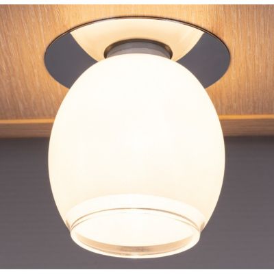 Cristaldream Plafonnier Incl. 1xG9 Max.28W Métal Chromé/Verre Blanc/Verre Transparent