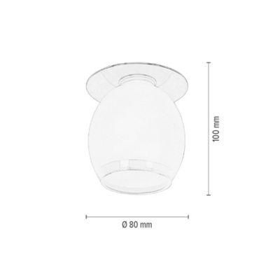 Cristaldream Plafonnier Incl. 1xG9 Max.28W Métal Chromé/Verre Blanc/Verre Transparent