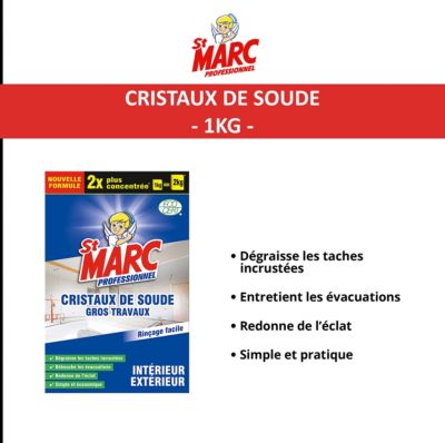 Cristaux de soude gros travaux St Marc professionnel 1kg