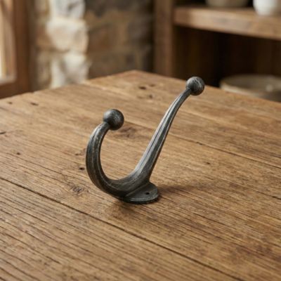 Crochet à fixer aluminium noir Form Malo 1 tête