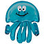 Crochet en plastique bleu à ventouse Medusa