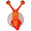 Crochet en plastique orange à ventouse Escargot