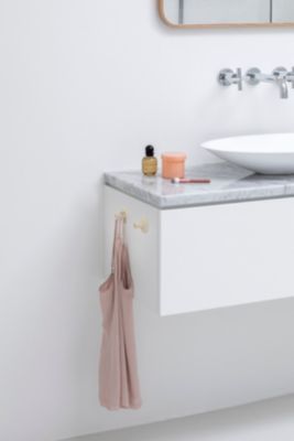 Crochet mural pour salle de bains, beige, Brabantia ReNew vendu par 2