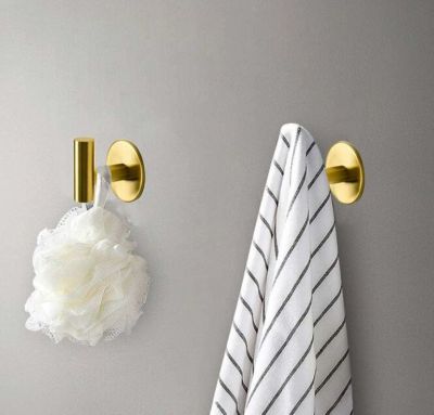 Crochet porte-serviettes sans perçage doré patère en acier inoxydable SUS304 patère murale patère auto-adhésive patère pour cuisi