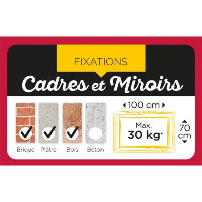 Crochet pour tableau vendu par 10 Crochet X N° 4 + 30 épingles charge maxi 30 KG
