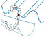 Crochet réglable en PVC pour fixation des gouttières