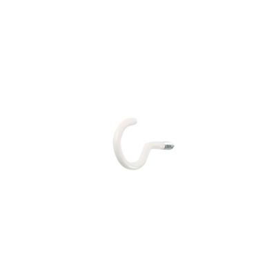 Crochet rond à visser en acier plastifié blanc 20x12 mm - 20 pièces
