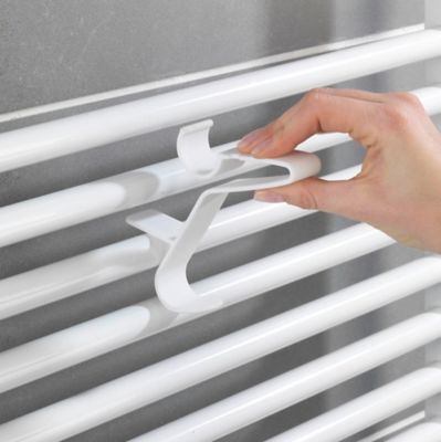 Crochet universel pour radiateur sèche-serviettes Wenko Flexi blanc
