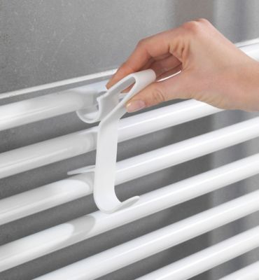 Crochet universel pour radiateur sèche-serviettes Wenko Flexi blanc