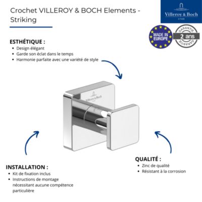 Crochet VILLEROY ET BOCH Elements - Striking aspect or brossé