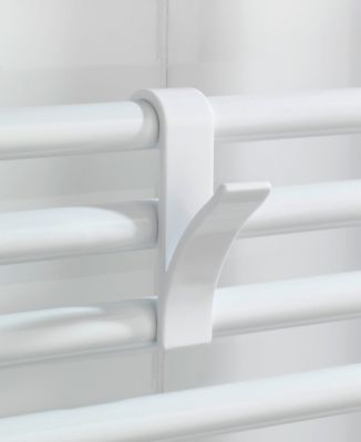 STRUVAY : Saturateur céramique blanc lisse, pour radiateur plat, livré avec  crochet, L/P/H 8,2/4,0/19,8 cm