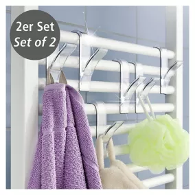 Crochets pour radiateur sèche-serviettes Wenko transparent, 2 pièces