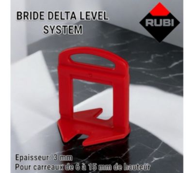 Croisillons autonivelants à cale 3mm (6 à 15 mm) DLS RUBI Rouge