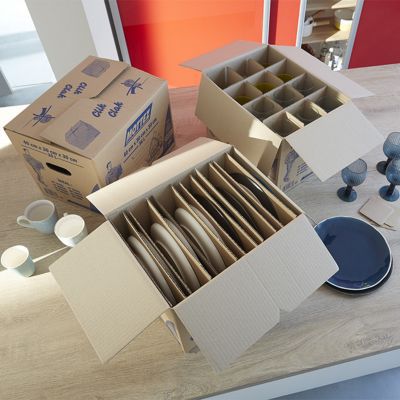 Croisillons de calage en carton Mottez capacité maxi 13 assiettes