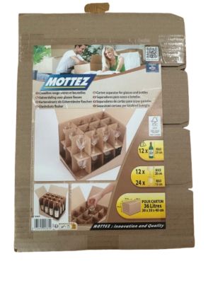 Croisillons de calage en carton Mottez capacité maxi 24 verres