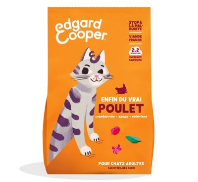 Croquette pour chat adulte au poulet 4kg Edgard cooper