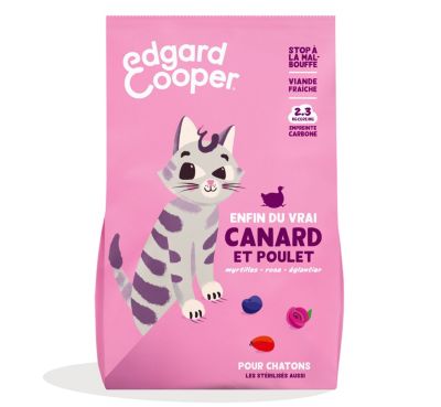 Croquette pour chatons au canard et au poulet 2kg Edgard cooper