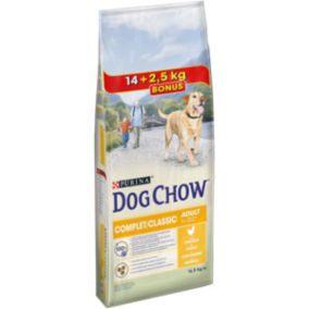 Croquettes chien adulte Purina Dog Chow Poulet 14 + 2.5 Kg offert