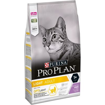 Croquettes pour chat adulte Pro Plan Light Adult Optilight riche en dinde 3kg