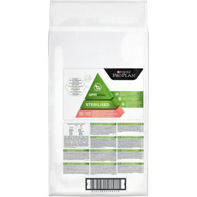 Croquettes pour chat Pro Plan Sterilised Adult Optirenal riche en saumon et riz 10kg