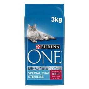 Croquettes pour chat Stérilisé au bœuf Purina One 3 kg