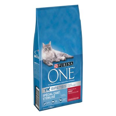 Croquettes pour chat Stérilisé au bœuf Purina One 7,5 kg