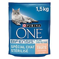 Croquettes pour chat stérilisé One Spécial chat sterilisé truite et blé 1,5kg