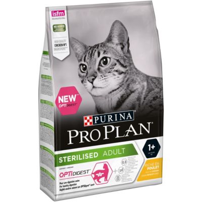 Croquettes Pour Chat Sterilise Pro Plan Sterilised Adult Optidigest Riche En Poulet 3kg Castorama