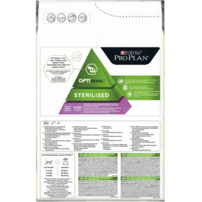 Croquettes pour chat stérilisé Pro Plan Sterilised Adult Optirenal riche en dinde 3kg