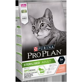 Croquettes pour chat stérilisé Pro Plan Sterilised Adult OptirRenal riche en saumon 3kg