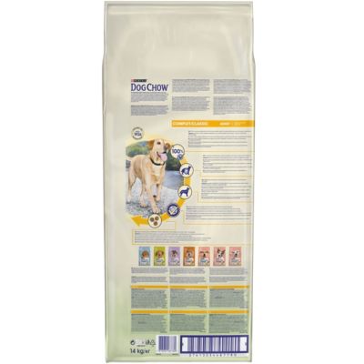 Croquettes pour chien adulte Dog Chow complet/classic au poulet 14kg