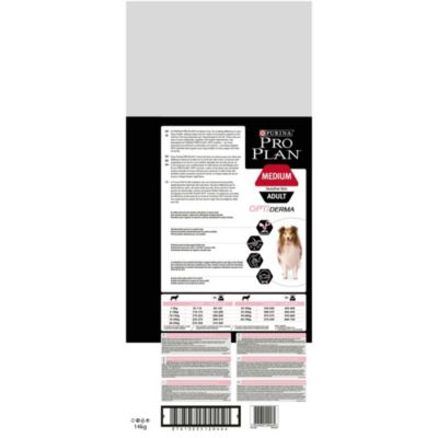 Croquettes pour chien Pro Plan Medium Adult Sensitive Skin riche en saumon et riz 14kg