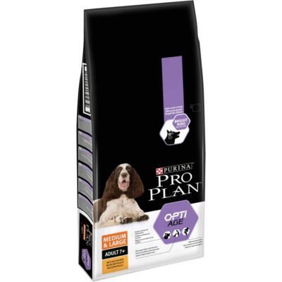 Croquettes pour chien Pro Plan Medium & Large Adult 7+ riche poulet et riz 14kg Castorama