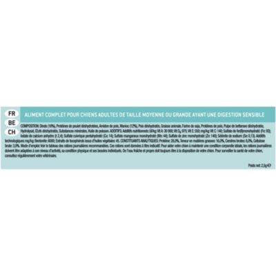 Croquettes pour chien Pro Plan Medium & Large Adult Sensitive Digestion grain free riche en dinde 2,5kg