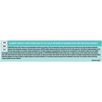 Croquettes pour chien Pro Plan Medium & Large Adult Sensitive Digestion grain free riche en dinde 2,5kg