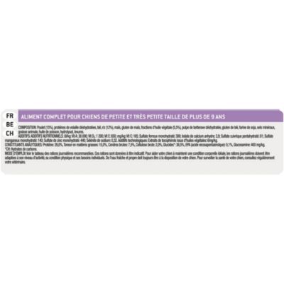 Croquettes pour chien Pro Plan Small & Mini Adult 9+ riche en poulet et riz 3kg