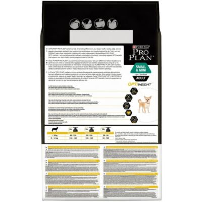 Croquettes pour chien Pro Plan Small & Mini adult Light Sterilised riche en poulet et riz 3kg