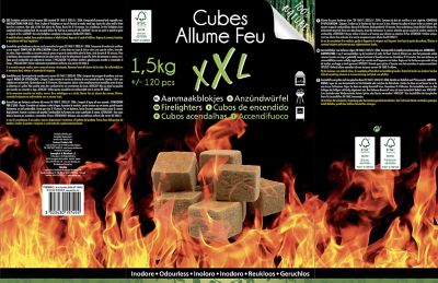 Cube allume-feu Pyrofeu XXL en sac de 1,5kg