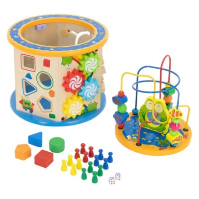 Cube de motricité jouet Montessori Joyz 25x20 cm en bois coloré enfants à partir de 12 mois