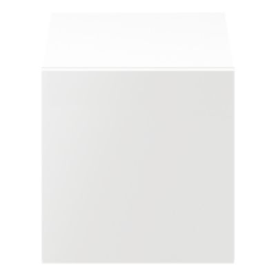 Cube de rangement avec porte blanche GoodHome Atomia H. 37,5 x L. 37,5 x P. 37 cm