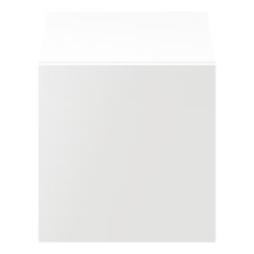 Cube de rangement avec porte blanche GoodHome Atomia H. 37,5 x L. 37,5 x P. 37 cm