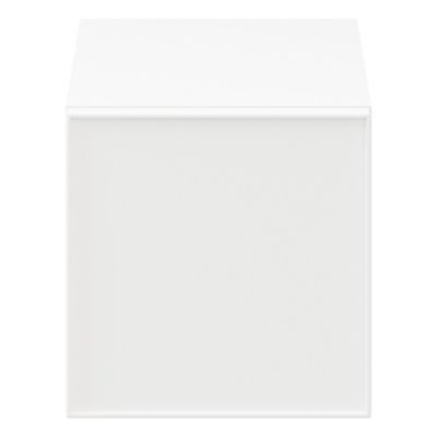 Cube de rangement avec porte blanche mate GoodHome Atomia H. 37,5 x L. 37,5 x P. 37 cm