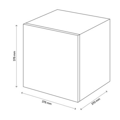 Cube de rangement avec porte effet chêne GoodHome Atomia H. 37,5 x L. 37,5 x P. 37 cm