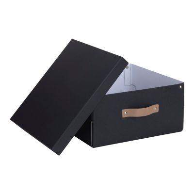 Cube de rangement Mixxit carré de 31 cm gris anthracite